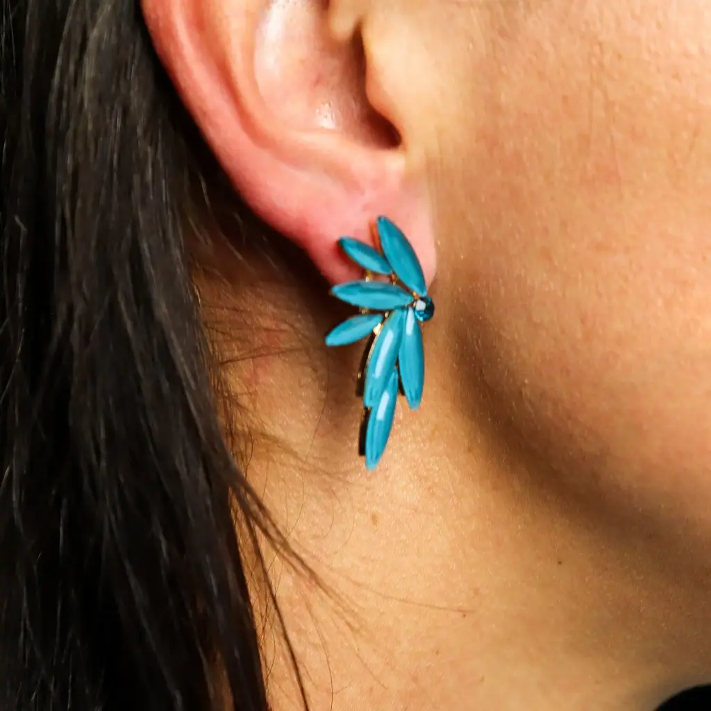 Teal Green – Vintage Glass – Faries – Earrings | www.artisangoods.co.uk 2
