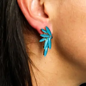 Teal Green – Vintage Glass – Faries – Earrings | www.artisangoods.co.uk 2