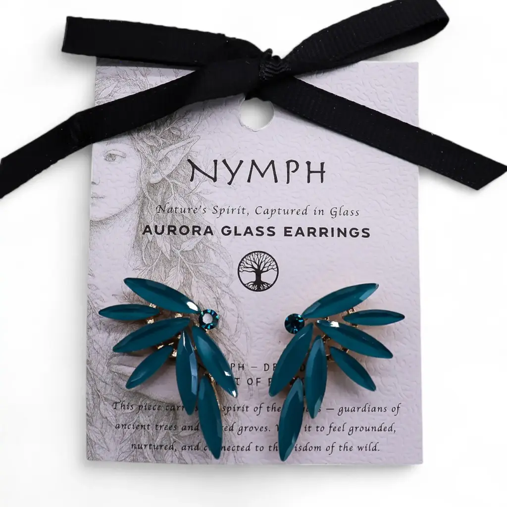 Teal Green – Vintage Glass – Faries – Earrings | www.artisangoods.co.uk 3
