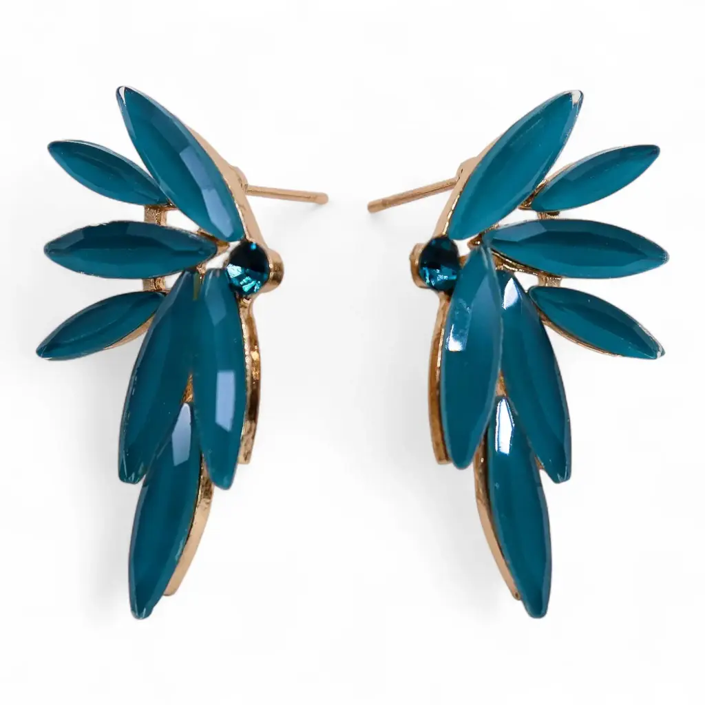 Teal Green – Vintage Glass – Faries – Earrings | www.artisangoods.co.uk