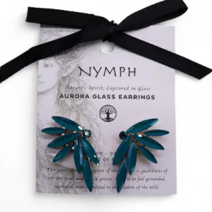 Teal Green – Vintage Glass – Faries – Earrings | www.artisangoods.co.uk 3