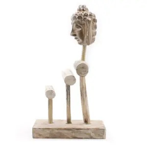 Three Branch & Buddha Stand – Whitewash | www.artisangoods.co.uk 3