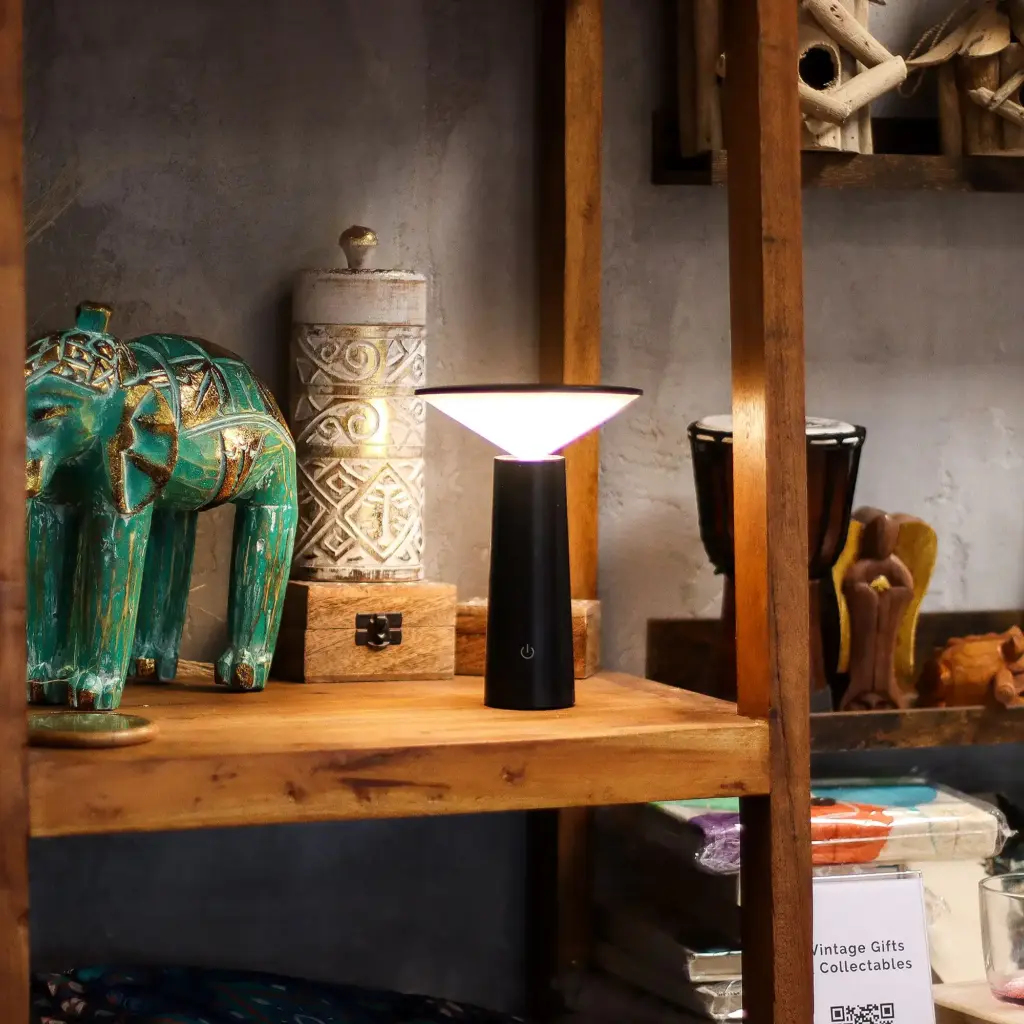 Touch Lamp – Black Mushroom- adjustable – pattern light USB (C) – Rechargable (2000 Watt) | www.artisangoods.co.uk 5 Touch Lamp – Black Mushroom- adjustable – pattern light USB (C) – Rechargable (2000 Watt) | www.artisangoods.co.uk 5