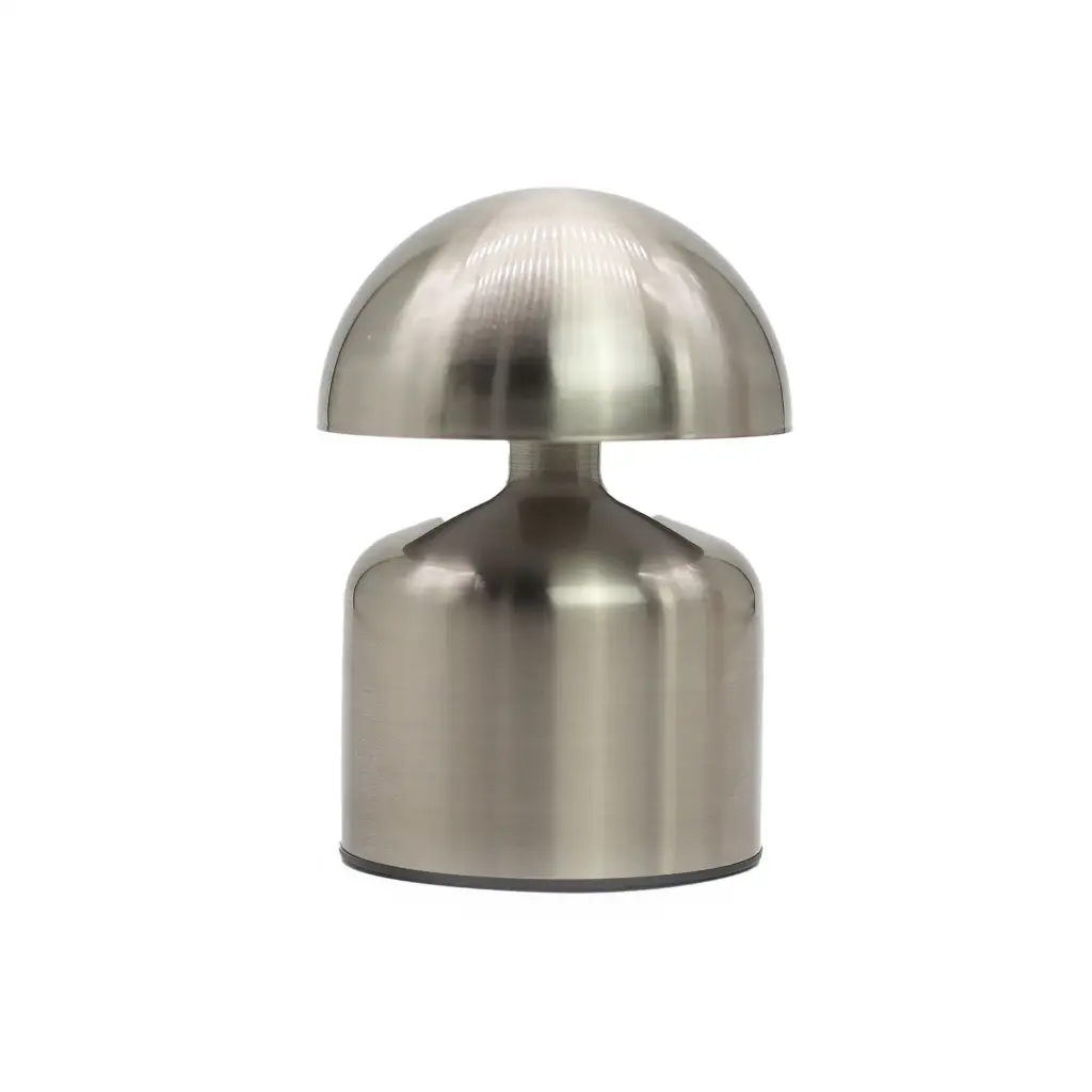 Touch Lamp – Dome Mushroom Silver – USB (C) – Rechargable  (400 Watt) | www.artisangoods.co.uk