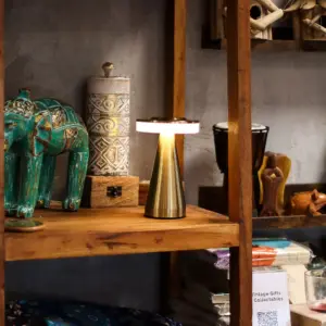 Touch Lamp – Tall Stem Copper – USB (C) – Rechargable  (400 Watt) | www.artisangoods.co.uk 5