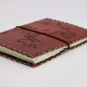 Travel Journal with wrap – Light Tan – 96 pages – 17x13cm | www.artisangoods.co.uk 2