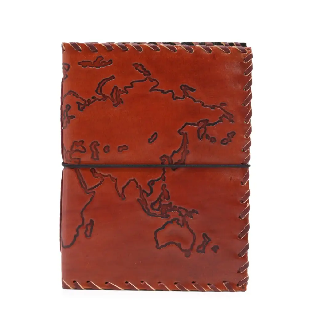 Travel Journal with wrap – Light Tan – 96 pages – 17x13cm | www.artisangoods.co.uk