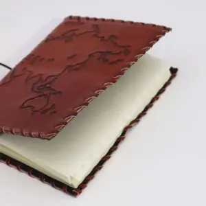 Travel Journal with wrap – Light Tan – 96 pages – 17x13cm | www.artisangoods.co.uk 3