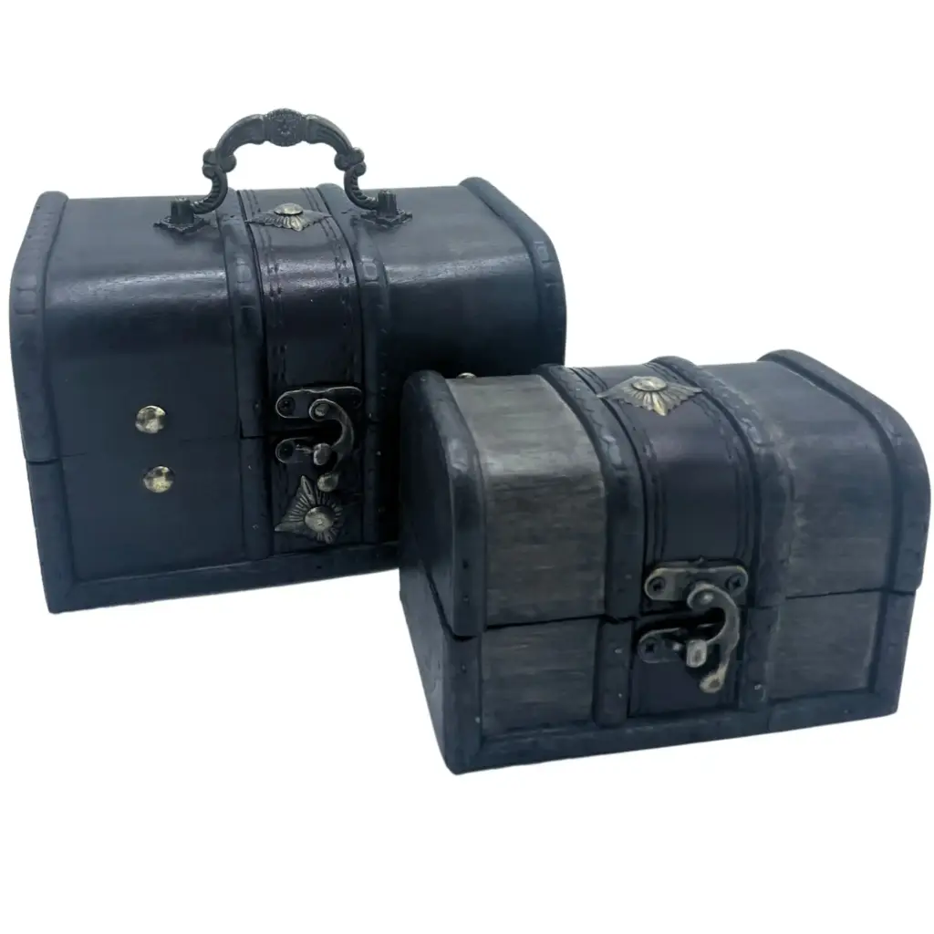 Treasure Chest – Set of 2 – Grey | www.artisangoods.co.uk