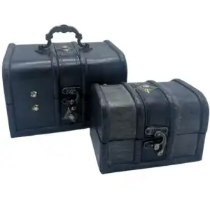 Treasure Chest – Set of 2 – Grey | www.artisangoods.co.uk