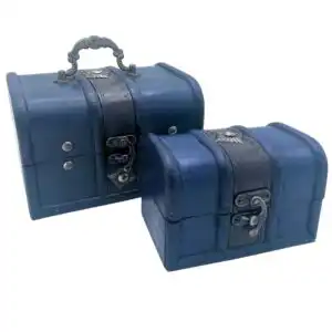 Treasure Chest – Set of 2 – Teal | www.artisangoods.co.uk 1