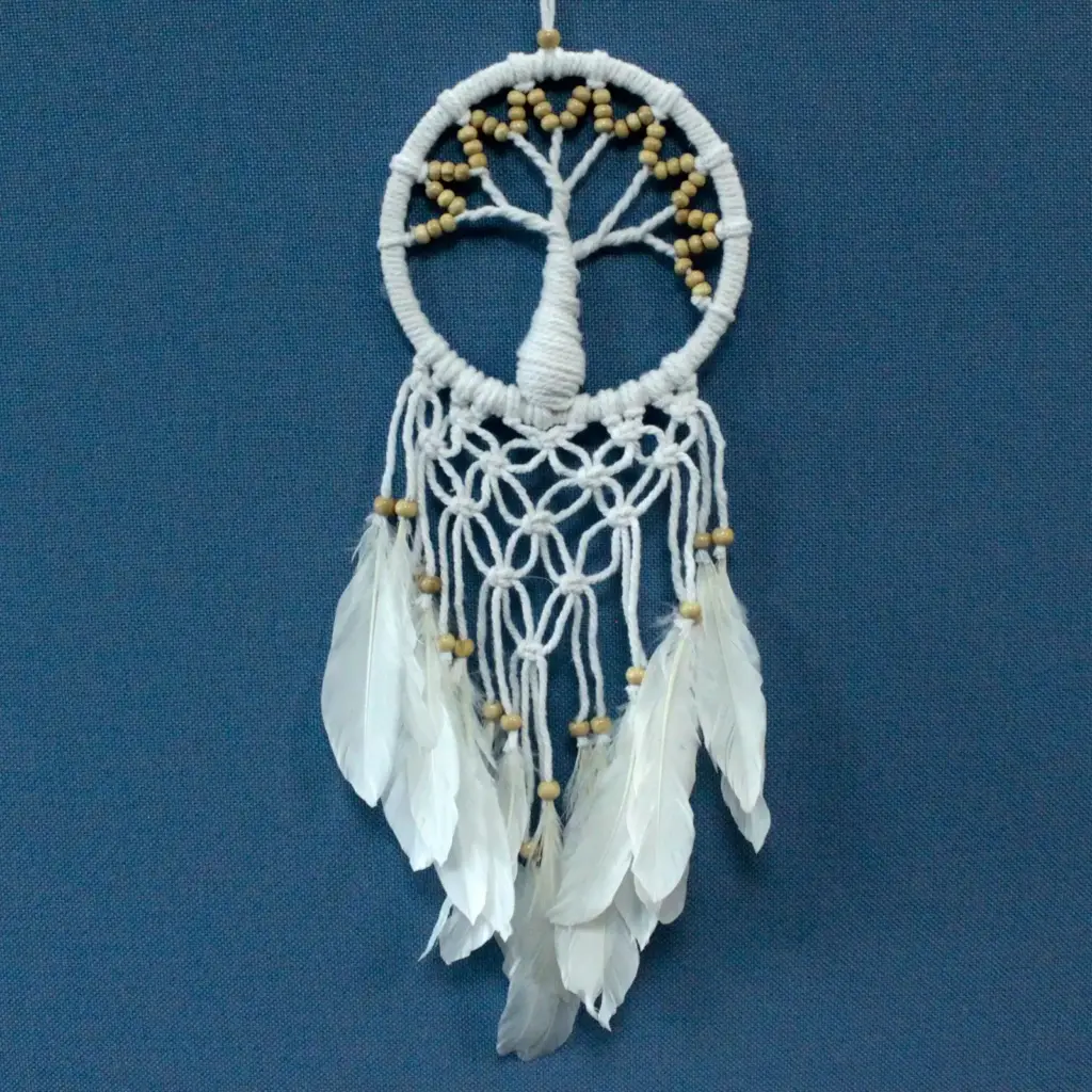 Tree of Life Dreamcatcher – Pure & Natural 16cm | www.artisangoods.co.uk