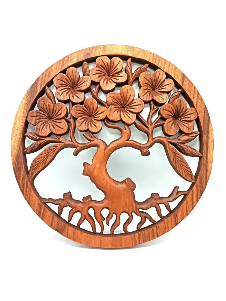 Tree of Life Frangipani Panel – 40cm | www.artisangoods.co.uk 2