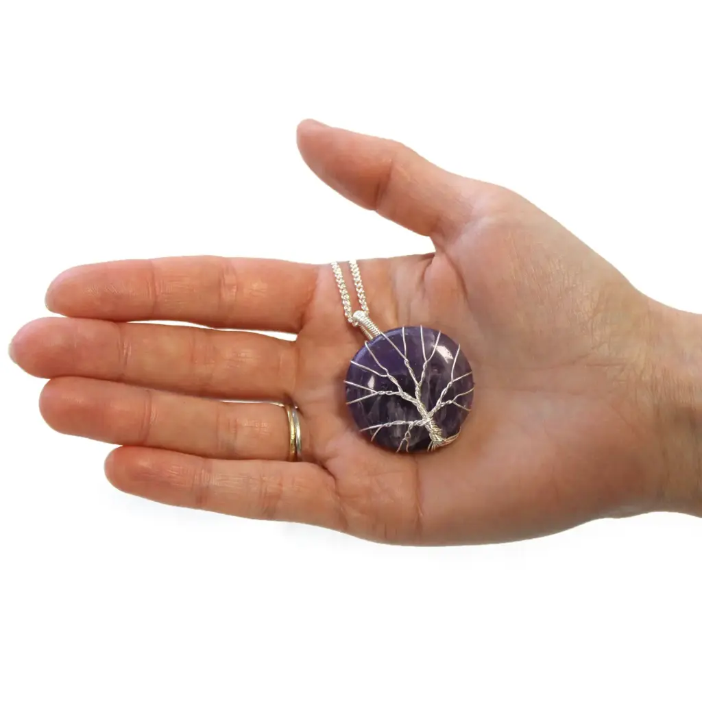 Tree of Life Gemstone Necklace – Amethyst | www.artisangoods.co.uk 5