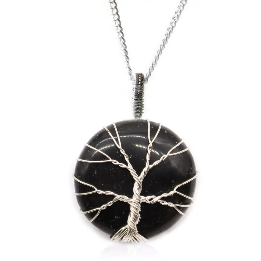 Tree of Life Gemstone Necklace – Black Onyx | www.artisangoods.co.uk