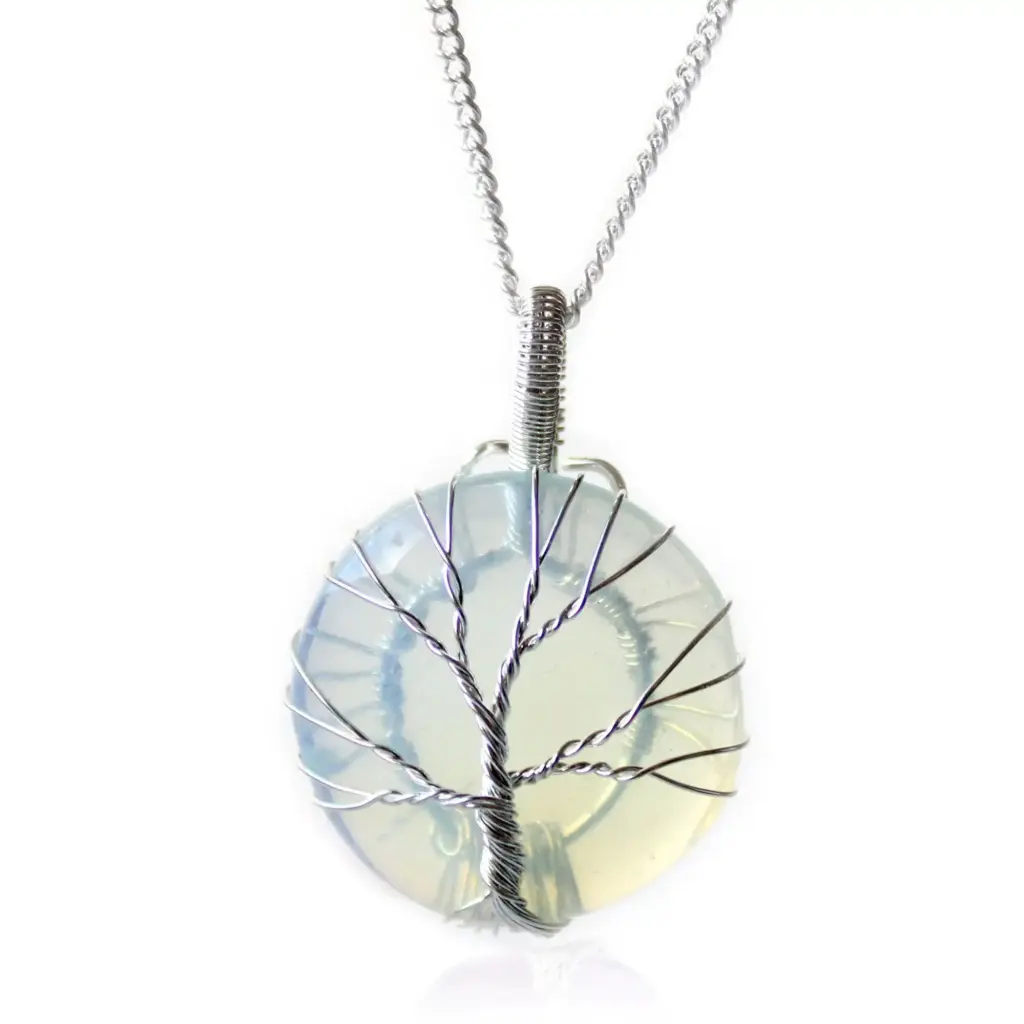 Tree of Life Gemstone Necklace – Opalite | www.artisangoods.co.uk