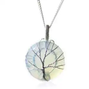 Tree of Life Gemstone Necklace – Opalite | www.artisangoods.co.uk 1