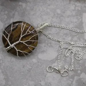 Tree of Life Gemstone Necklace – Tiger Eye | www.artisangoods.co.uk 3