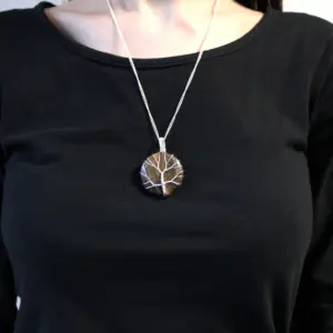 Tree of Life Gemstone Necklace – Tiger Eye | www.artisangoods.co.uk 2