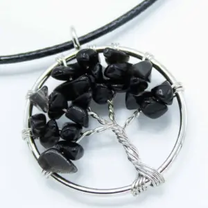 Tree of Life Pendant – Black Agate | www.artisangoods.co.uk 4