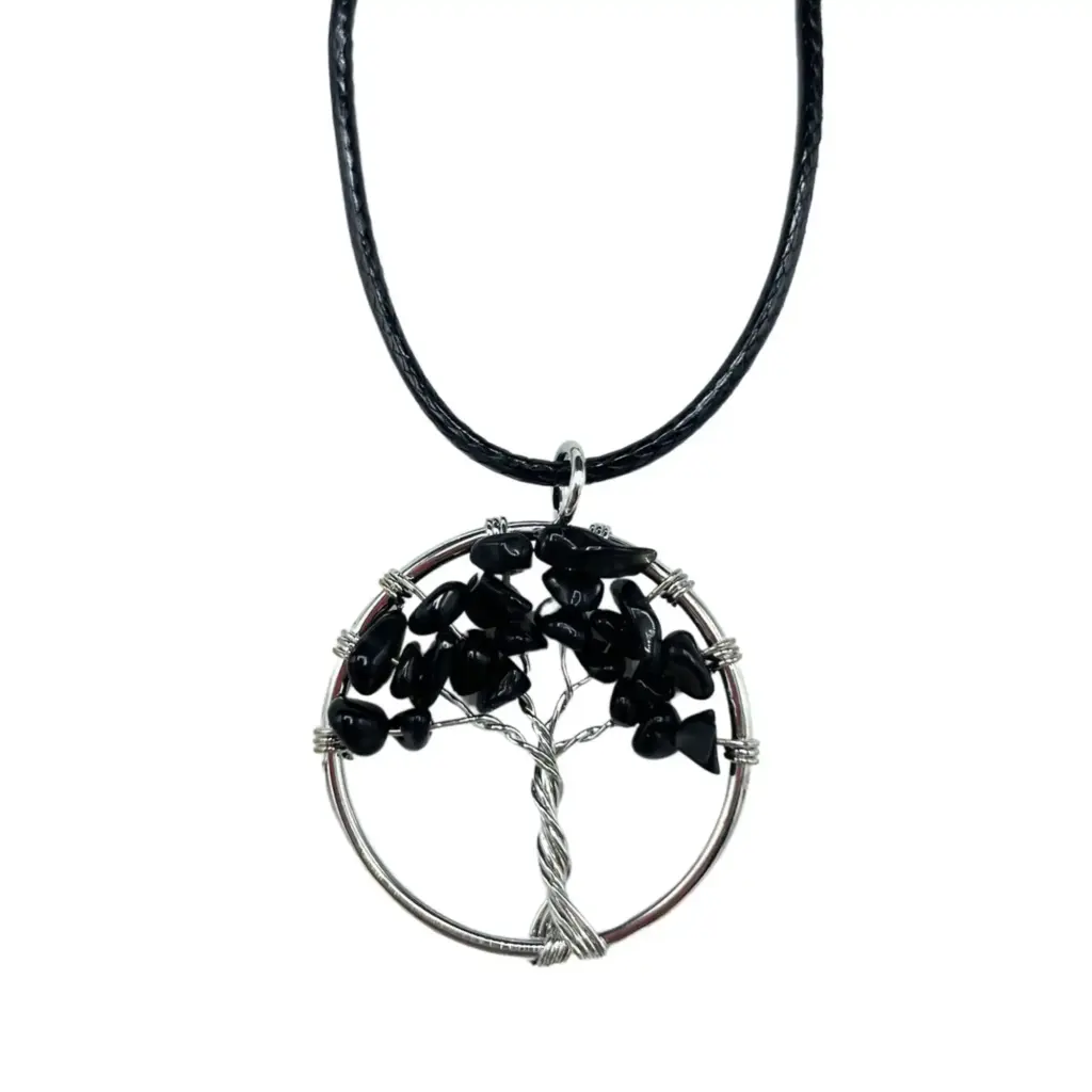 Tree of Life Pendant – Black Agate | www.artisangoods.co.uk