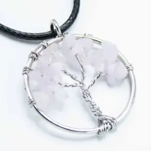 Tree of Life Pendant – Rose Quartz | www.artisangoods.co.uk 4
