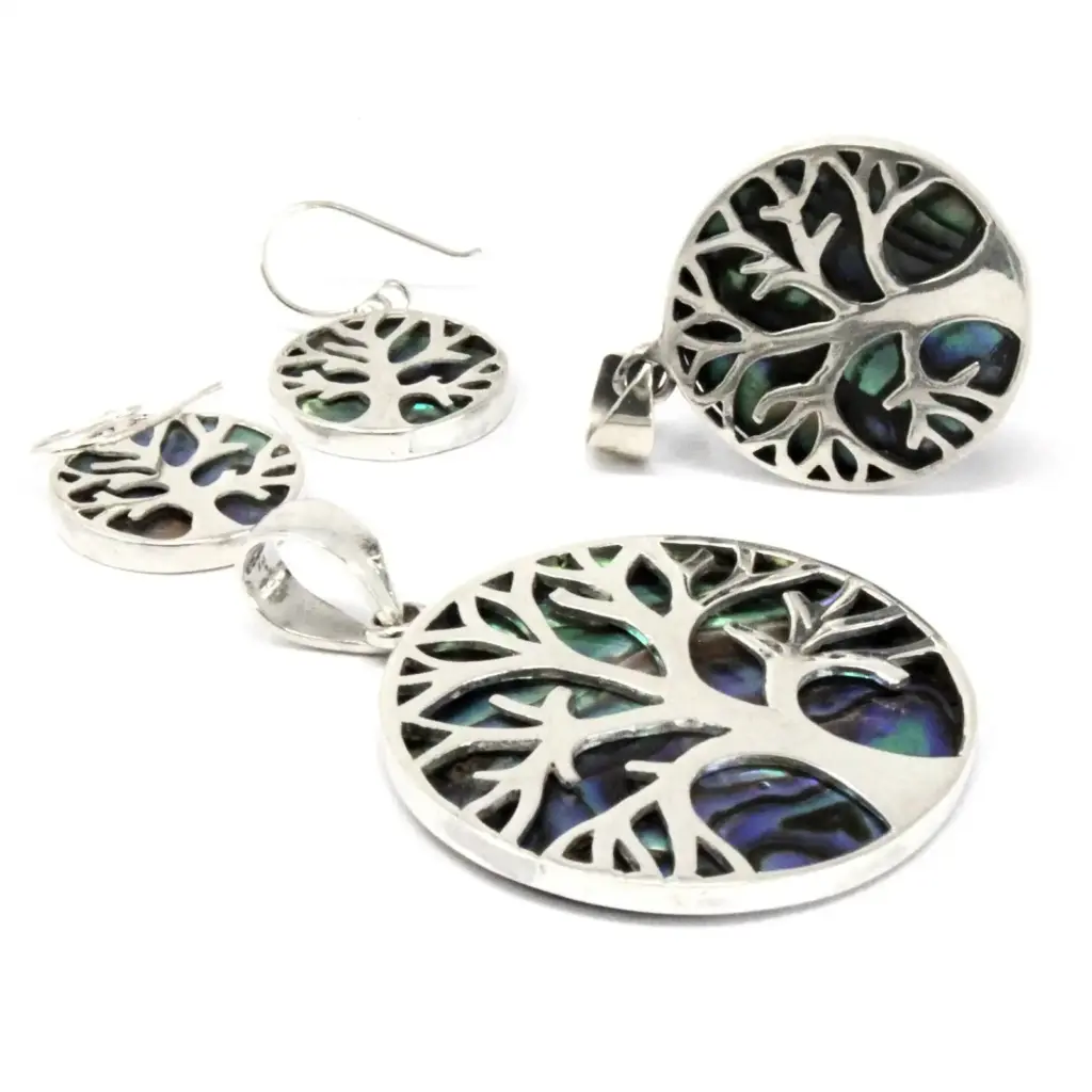Tree of Life Silver Earrings 15mm – Abalone | www.artisangoods.co.uk 4 Tree of Life Silver Earrings 15mm – Abalone | www.artisangoods.co.uk 4