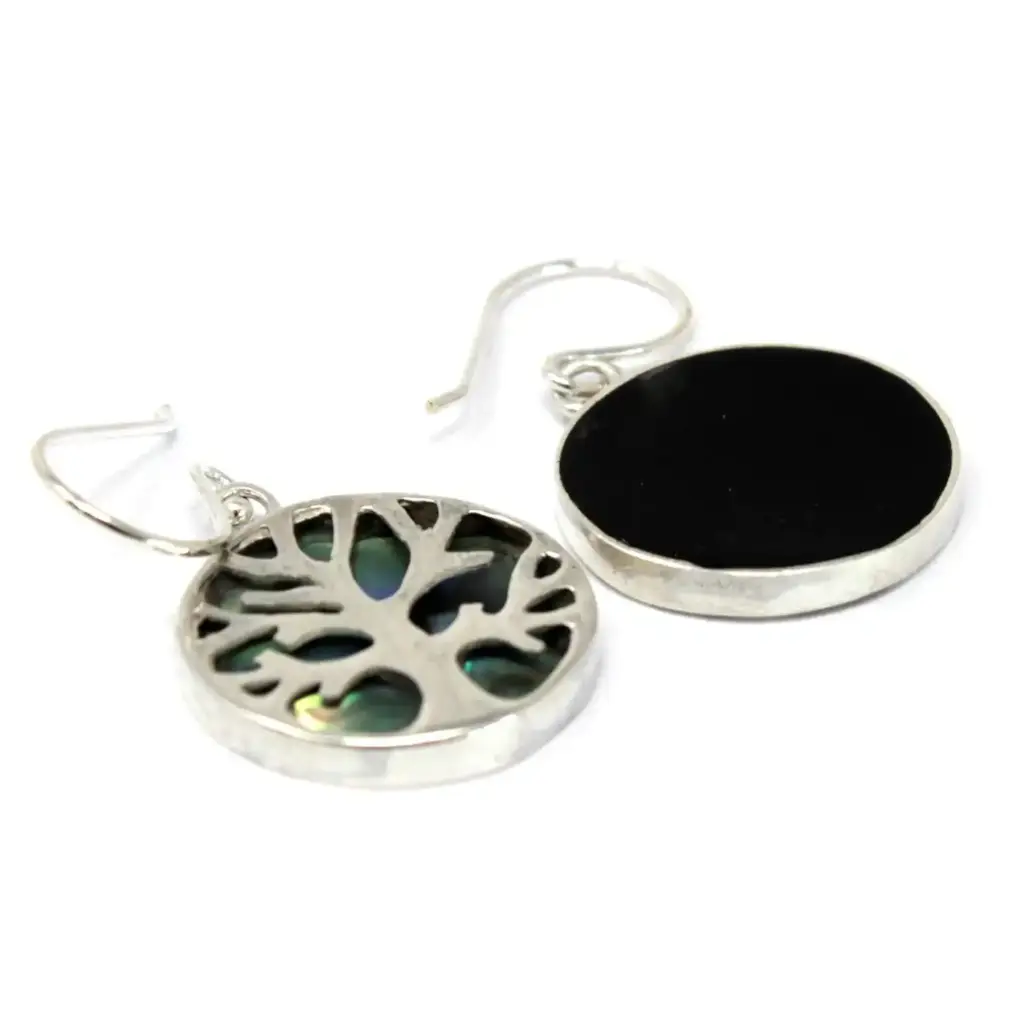 Tree of Life Silver Earrings 15mm – Abalone | www.artisangoods.co.uk 3 Tree of Life Silver Earrings 15mm – Abalone | www.artisangoods.co.uk 3