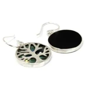 Tree of Life Silver Earrings 15mm – Abalone | www.artisangoods.co.uk 3