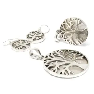 Tree of Life Silver Earrings 15mm – Mother of Pearl | www.artisangoods.co.uk 4