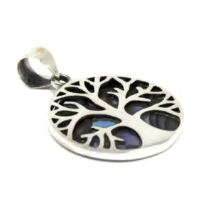 Tree of Life Silver Pendant 22mm – Abalone | www.artisangoods.co.uk 3