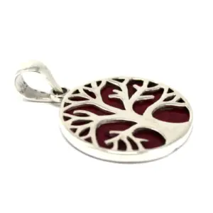 Tree of Life Silver Pendant 22mm – Coral Effect | www.artisangoods.co.uk 3