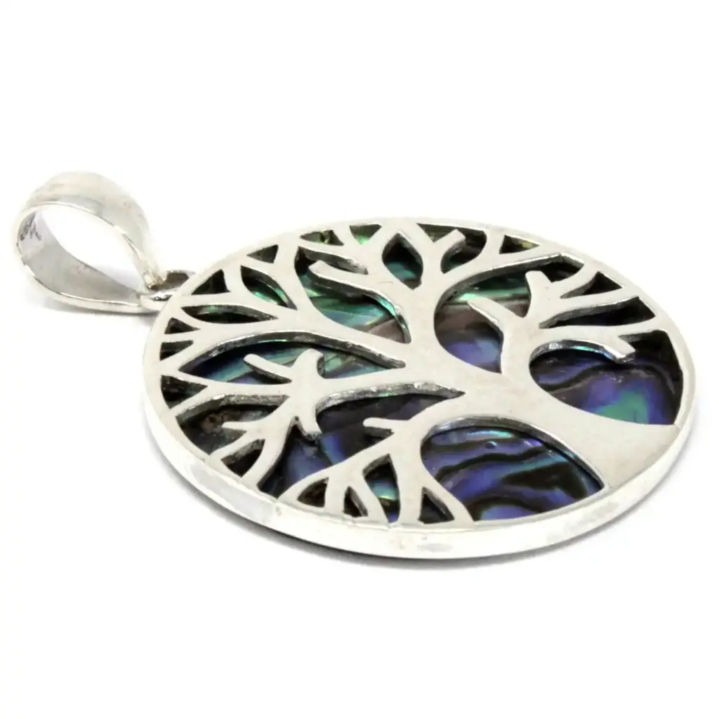Tree of Life Silver Pendant 30mm – Abalone | www.artisangoods.co.uk 2 Tree of Life Silver Pendant 30mm – Abalone | www.artisangoods.co.uk 2