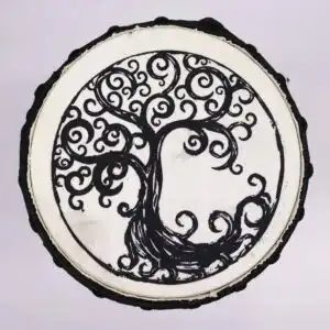 Tree of Life Wide Top Djembe Drum – 18cm | www.artisangoods.co.uk 1
