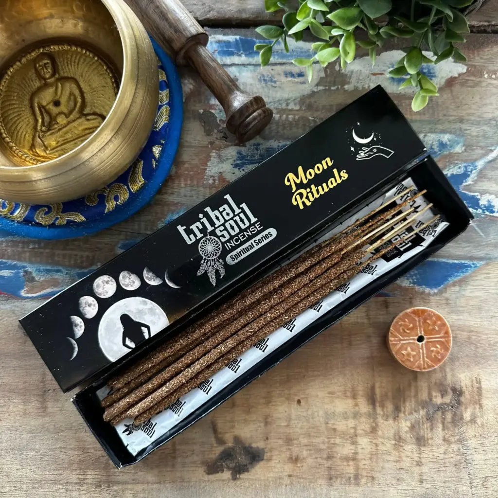 Tribal Soul Spiritual Incense Sticks and Ceramic Holder – Moon Ritual | www.artisangoods.co.uk