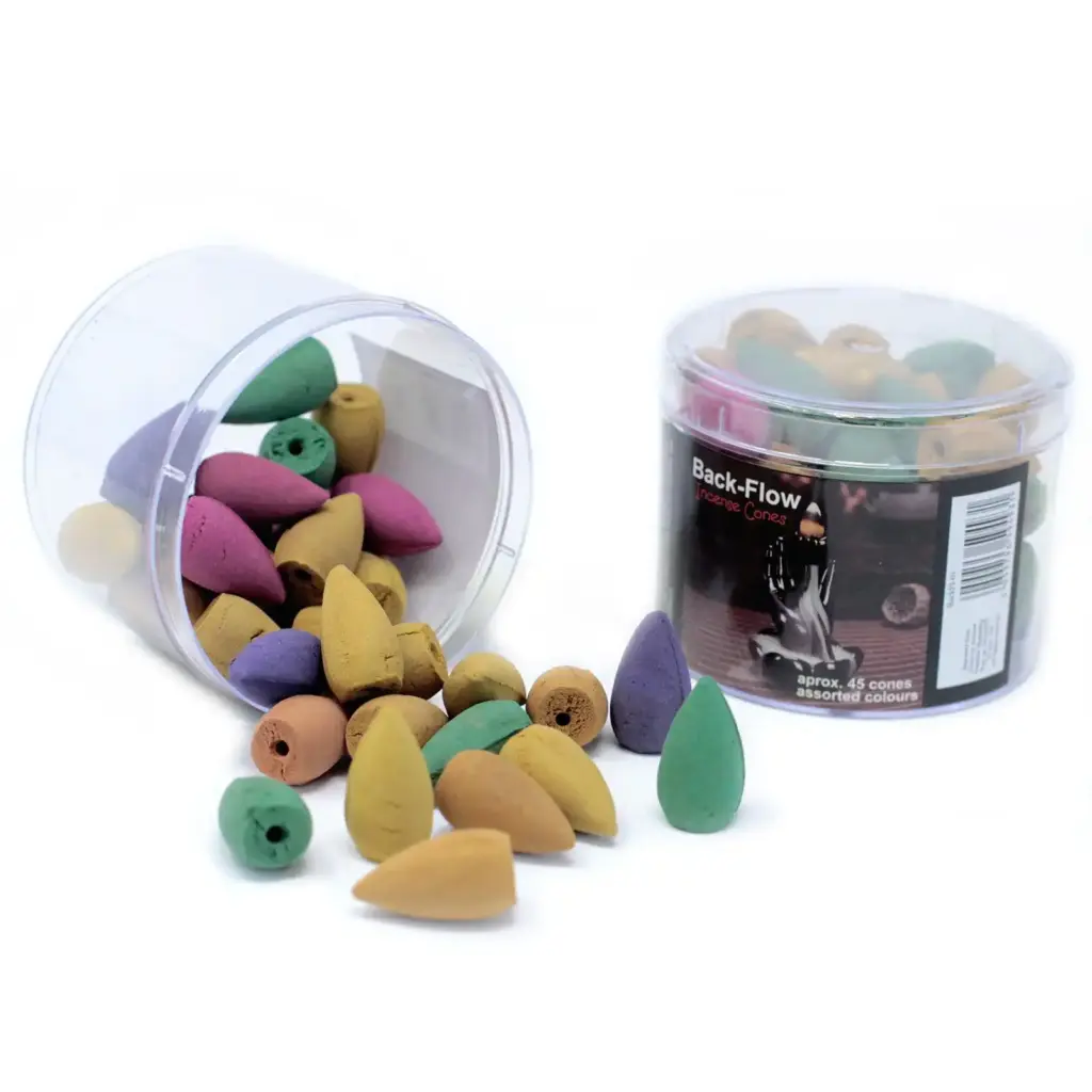 Tub of Assorted Back Flow Incense Cones (aprox 45) | www.artisangoods.co.uk 2