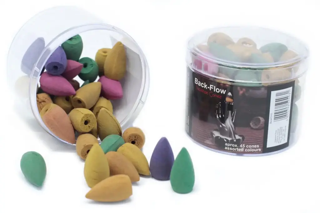 Tub of Assorted Back Flow Incense Cones (aprox 45) | www.artisangoods.co.uk
