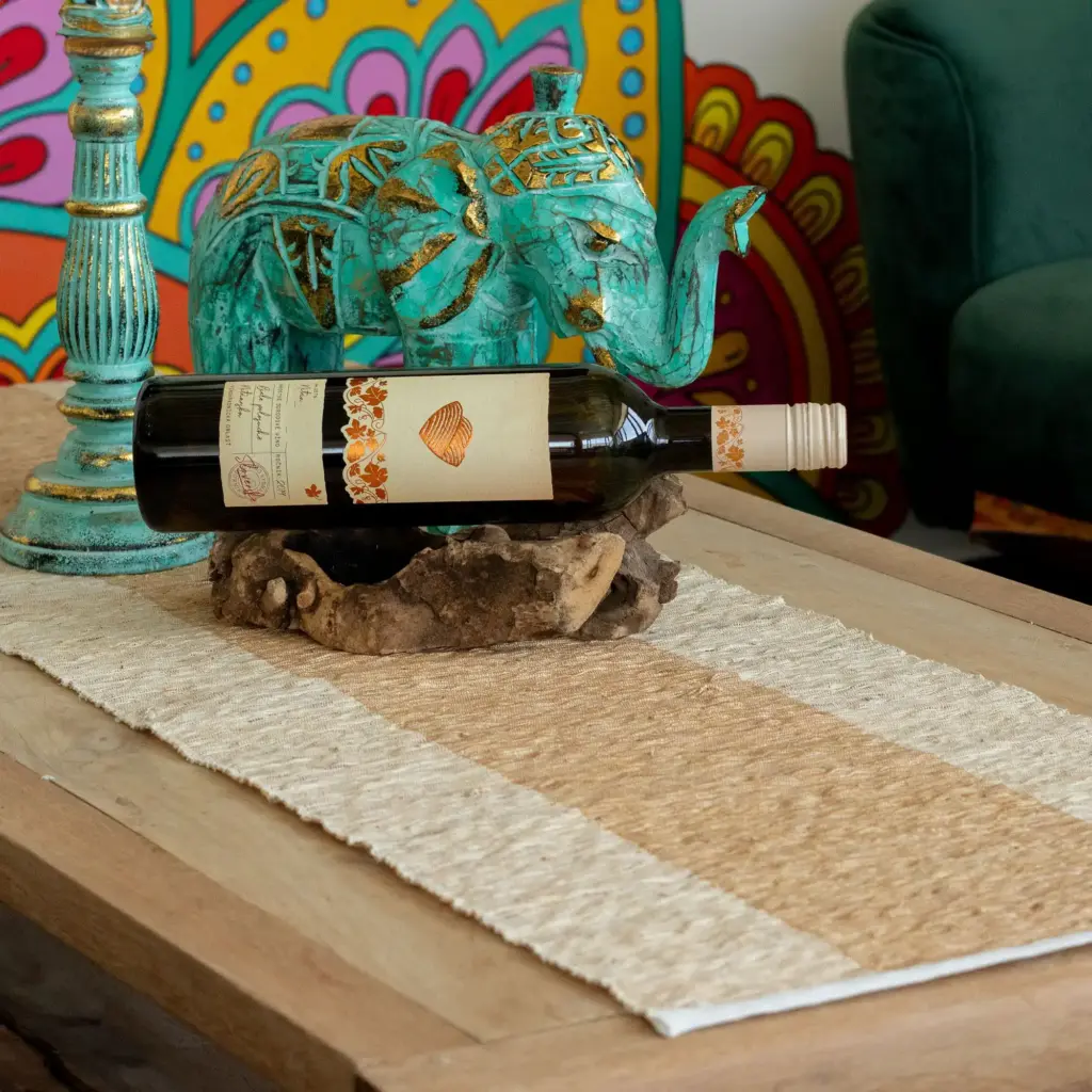 Vetiver Roots Table Runner – Natural – 180cm | www.artisangoods.co.uk