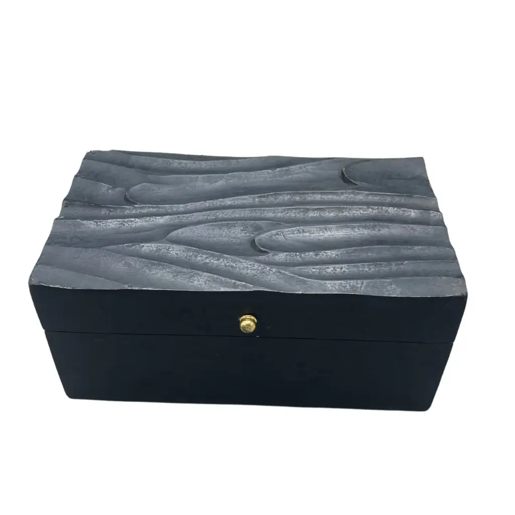 Vintage Deco – Multi Purpose Box – 22x12x10cm – Black Swirls | www.artisangoods.co.uk