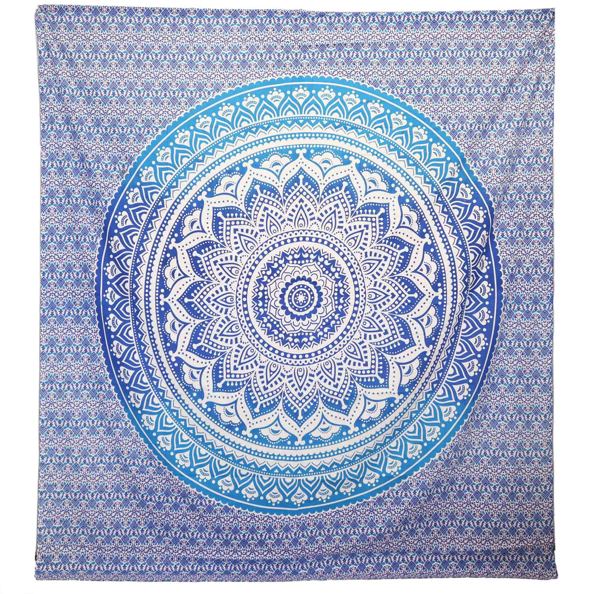 Wall Hanging / Beach Spread – Umrao Mandala – Blue | www.artisangoods.co.uk 2 Wall Hanging / Beach Spread – Umrao Mandala – Blue | www.artisangoods.co.uk