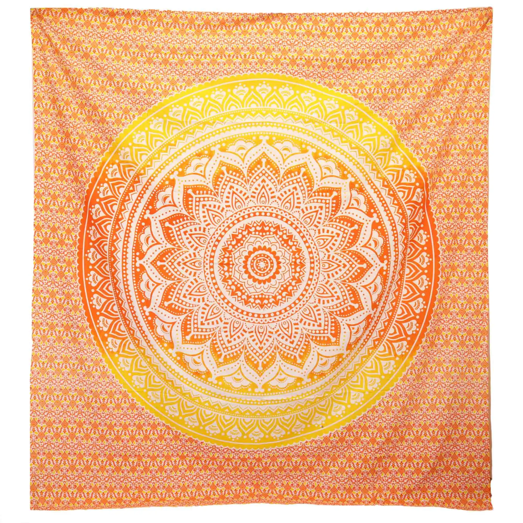Wall Hanging / Beach Spread – Umrao Mandala – Orange | www.artisangoods.co.uk 2 Wall Hanging / Beach Spread – Umrao Mandala – Orange | www.artisangoods.co.uk