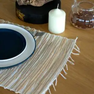 Water Hyacinth Natural Placemat – Natural Tiger with Fringe | www.artisangoods.co.uk