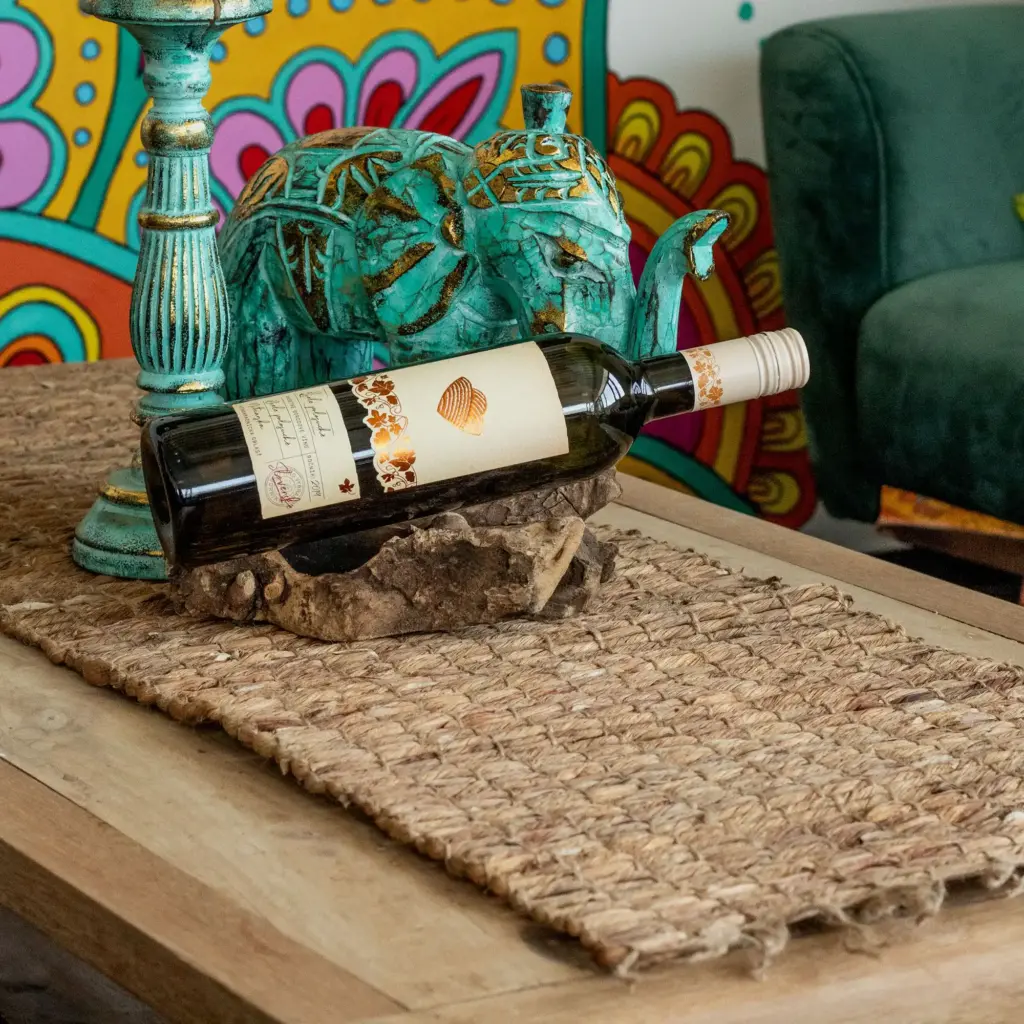 Water Hyacinth Table Runner – Robusta And Fringe – 150cm | www.artisangoods.co.uk