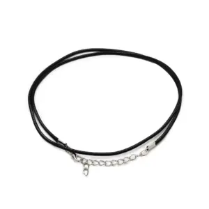 Waxed Pendant Cord –  2mm x 55cm – Black 101 | www.artisangoods.co.uk