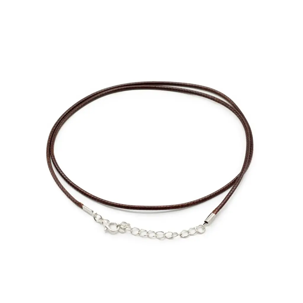 Waxed Pendant Cord –  2mm x 55cm – Dark Brown 112 | www.artisangoods.co.uk