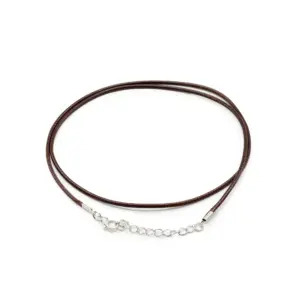 Waxed Pendant Cord –  2mm x 55cm – Dark Brown 112 | www.artisangoods.co.uk