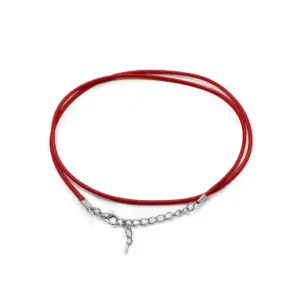 Waxed Pendant Cord –  2mm x 55cm – Red 105 | www.artisangoods.co.uk