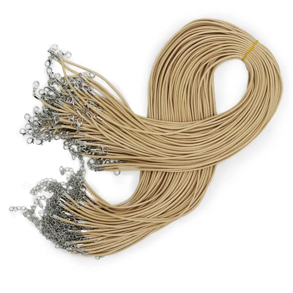 Waxed Pendant Cord – 2mm x 55cm – Tan 117 | www.artisangoods.co.uk 2 Waxed Pendant Cord – 2mm x 55cm – Tan 117 | www.artisangoods.co.uk 2