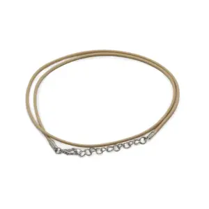 Waxed Pendant Cord –  2mm x 55cm – Tan 117 | www.artisangoods.co.uk