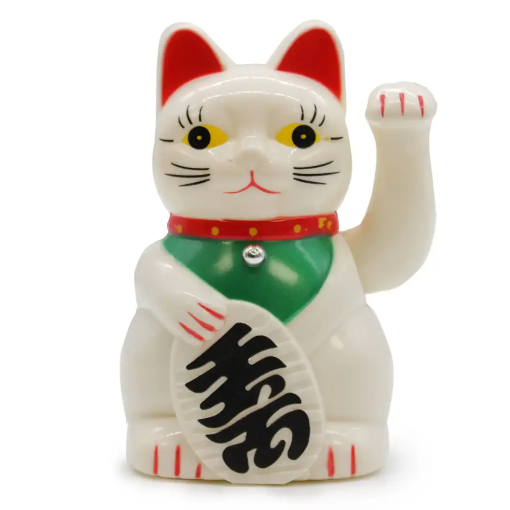 White  Money Cat – 15cm | www.artisangoods.co.uk